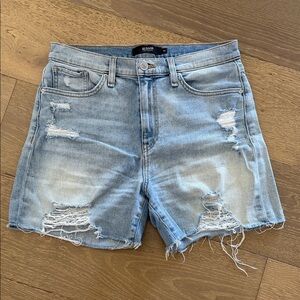 Hudson “Devon” Jeans Light Blue Distressed High-Waist Women's Shorts